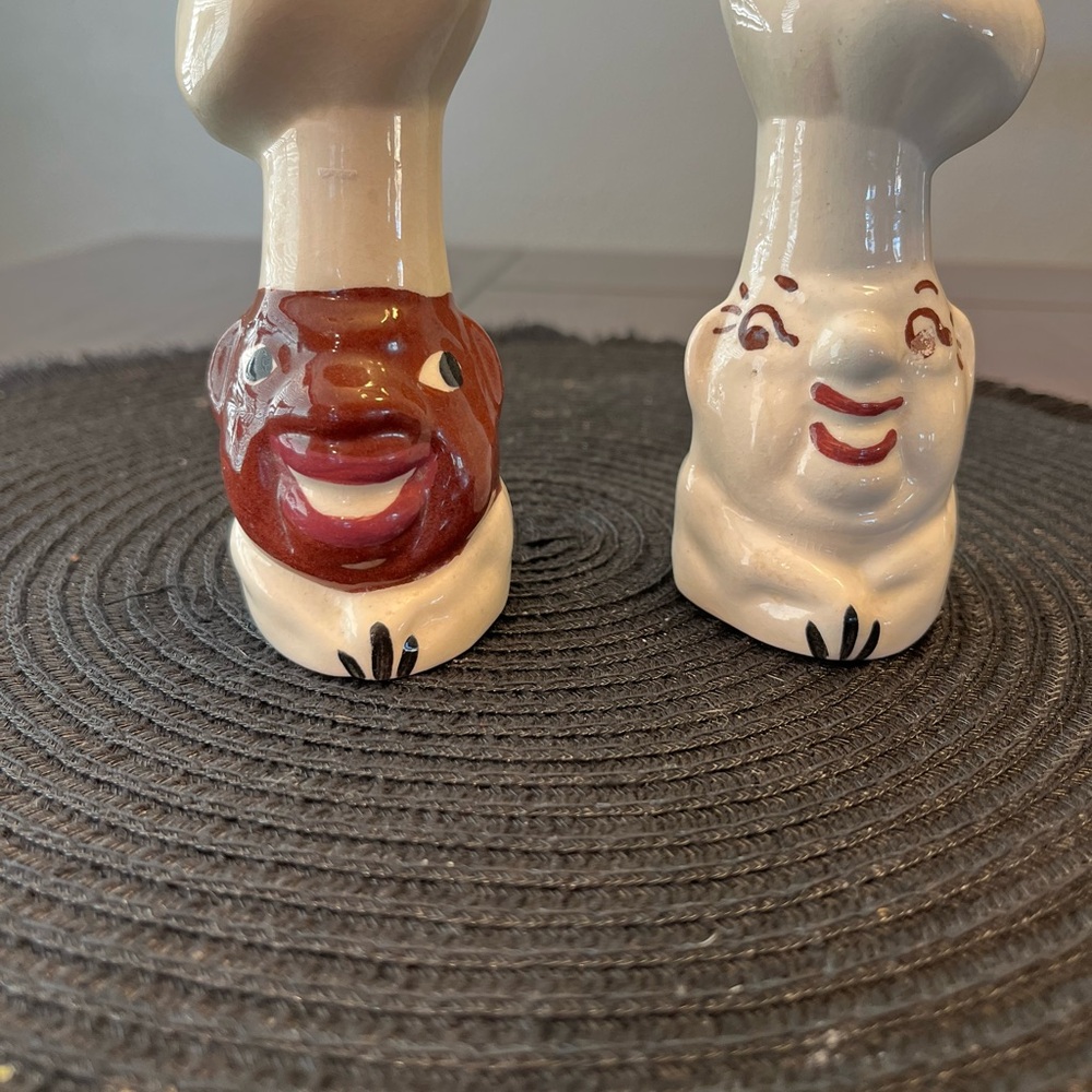 Vintage Americana Chef Figurines - Brown and White